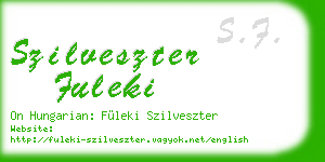 szilveszter fuleki business card
