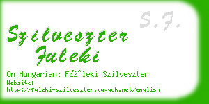 szilveszter fuleki business card